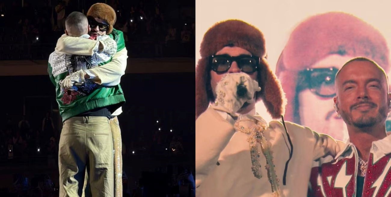 Del “distanciamiento” al abrazo: Bad Bunny y J Balvin se reencontraron en México y emocionaron a los fans