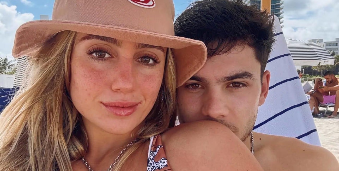 Sol, playa y arena: las vacaciones románticas de Morena Beltrán y Lucas Blondel