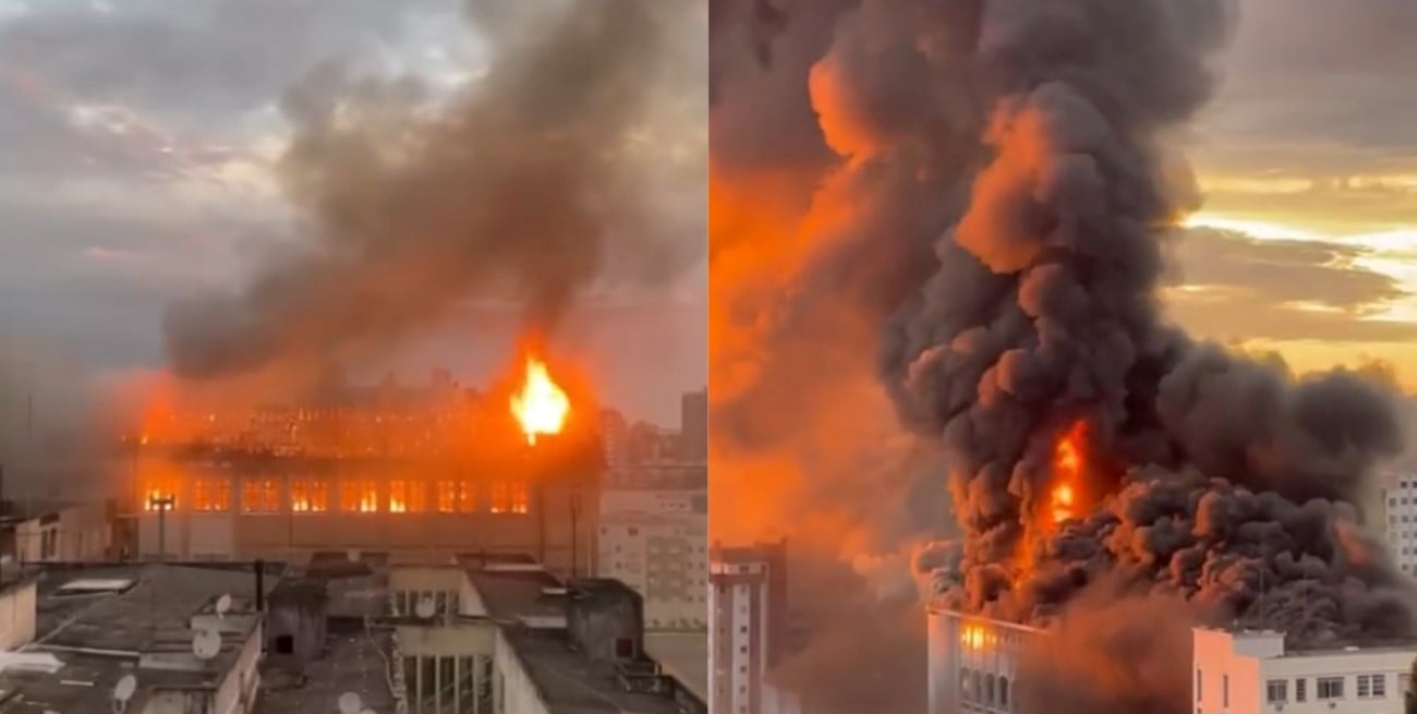 Voraz incendio afectó a una escuela histórica de Rio Grande do Sul