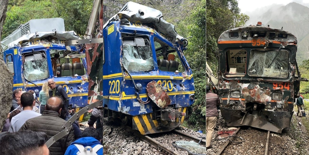 Choque de trenes en la ruta a Machu Picchu: evacuaron a turistas y hay servicios suspendidos