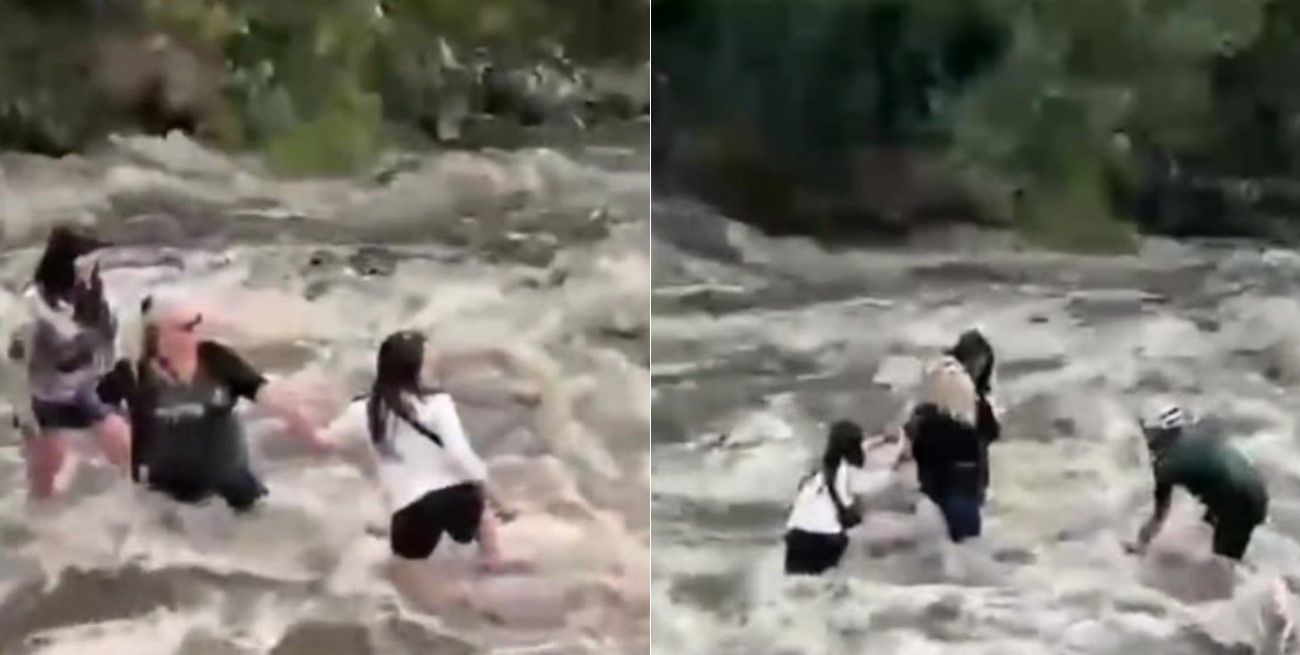 San Luis: un ministro asistió a turistas atrapadas por la crecida de un arroyo