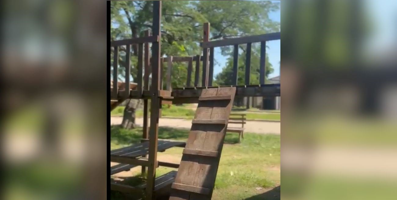 Denuncian abandono de la plaza La Positiva en barrio Liceo Norte de la ciudad de Santa Fe 
