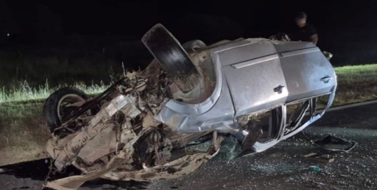 Tragedia en la autopista Rosario–Córdoba: un automovilista de Casilda murió tras volcar su vehículo