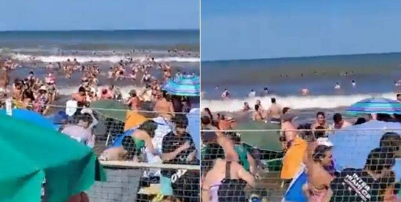 Furioso oleaje sorprendió a bañistas en las playas de la Costa Atlántica