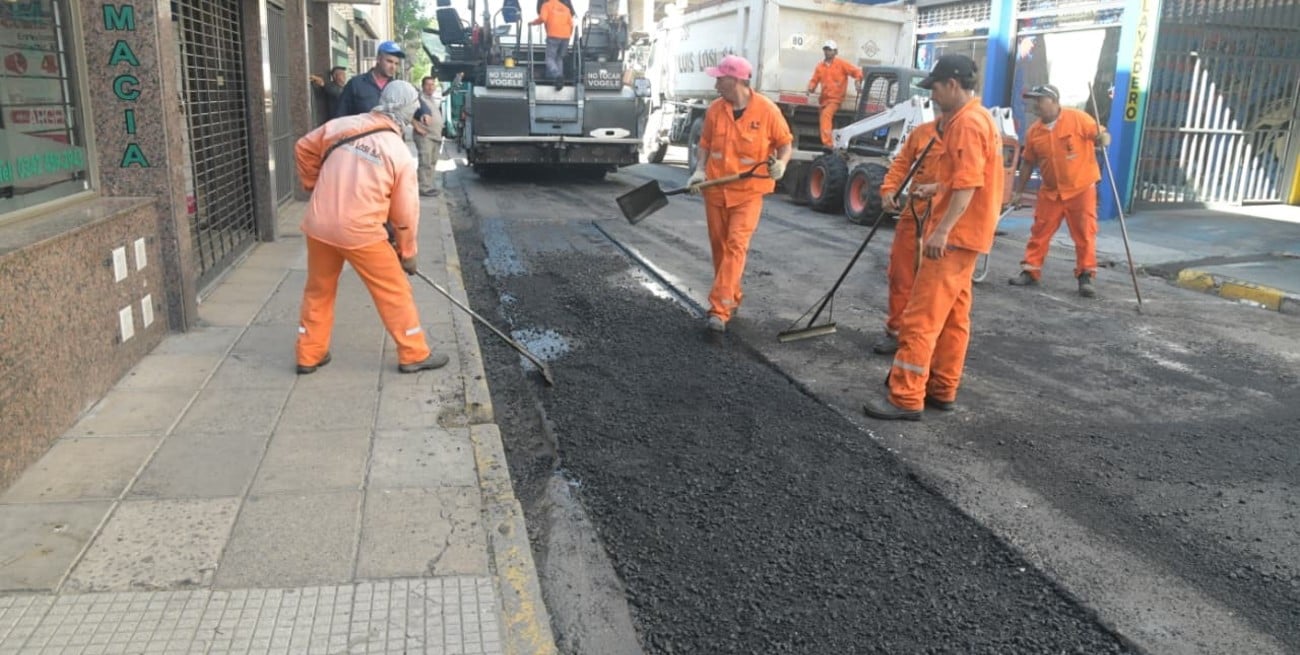 Intervenciones y cortes en el microcentro: obras de bacheo, ASSA y EPE