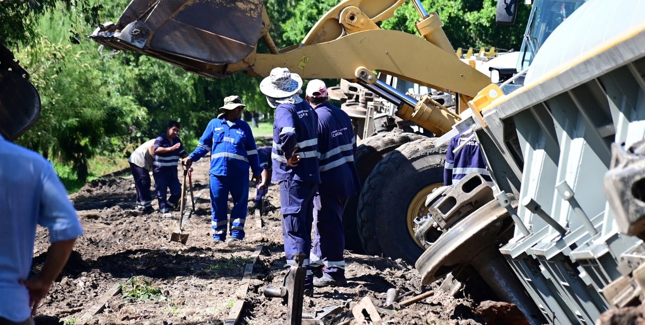 Árboles caídos y ciclovía rota: las secuelas del descarrilamiento en Sargento Cabral