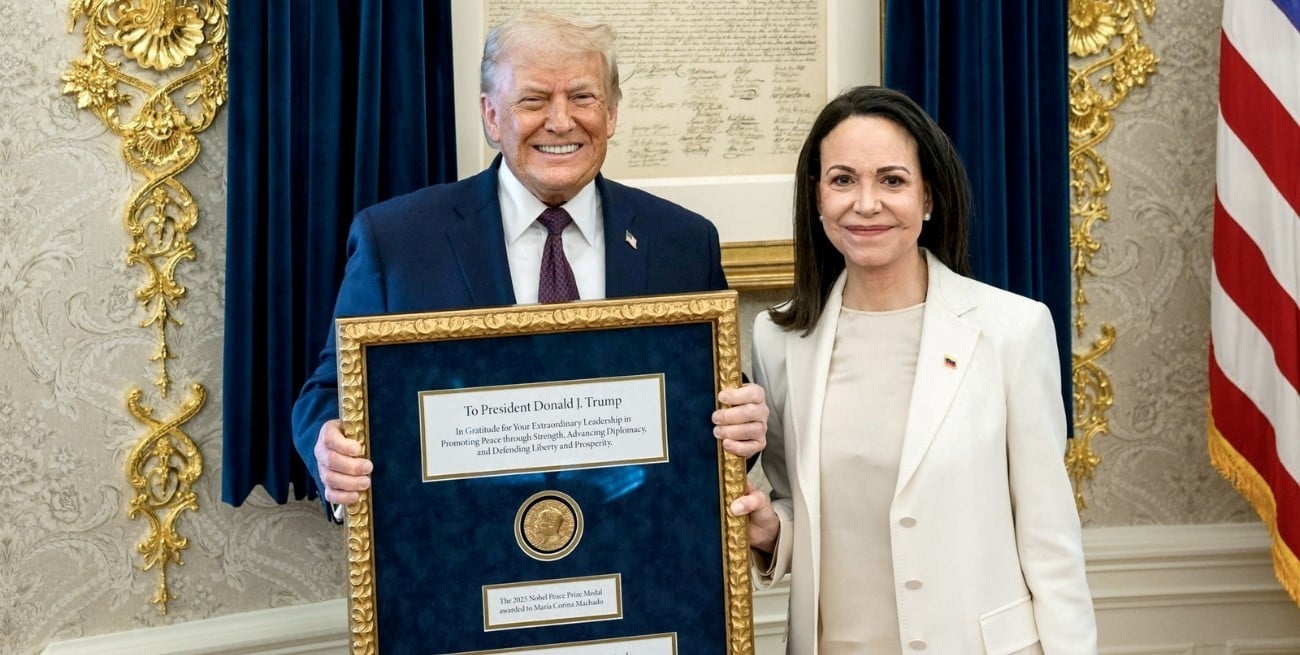 La Fundación Nobel negó la posibilidad de transferencia, tras la cesión de Machado a Trump