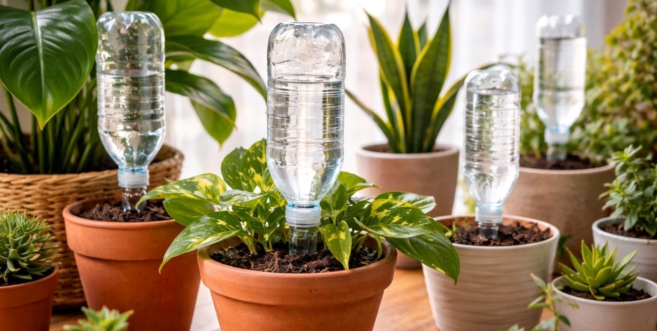 Cómo hacer que las plantas se rieguen solas cuando te vas de viaje