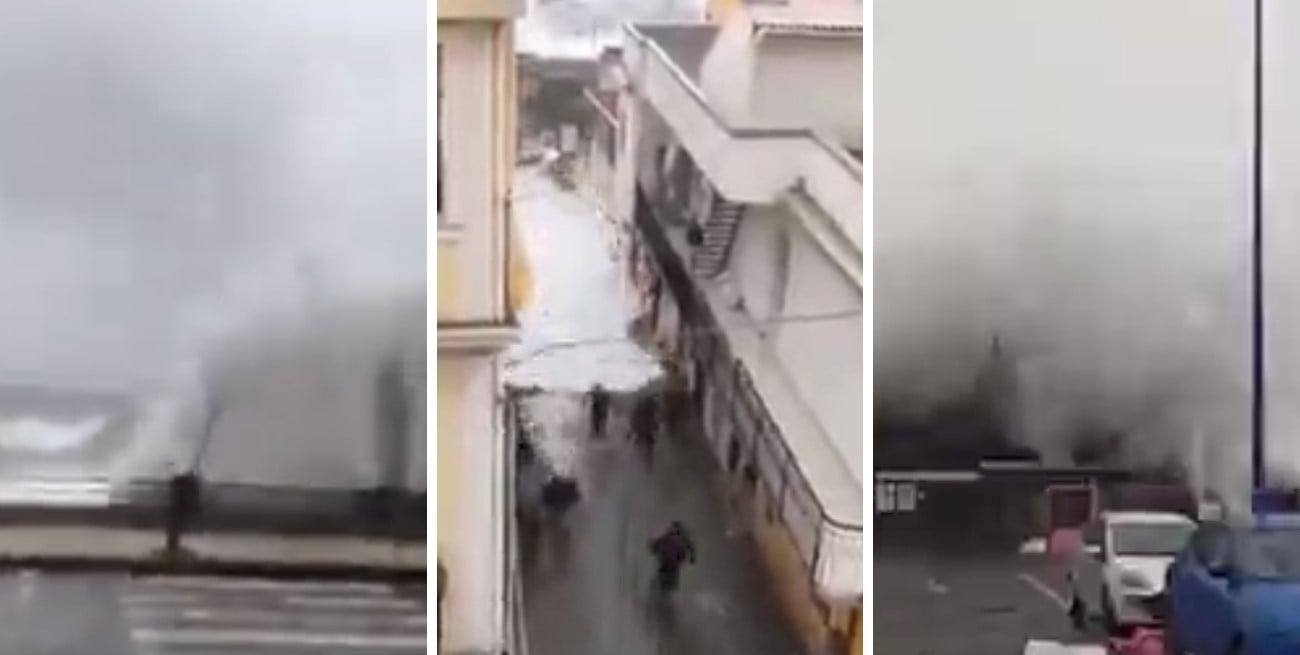 Un fuerte ciclón azotó el sur de Italia: provoco olas gigantes e inundaciones 