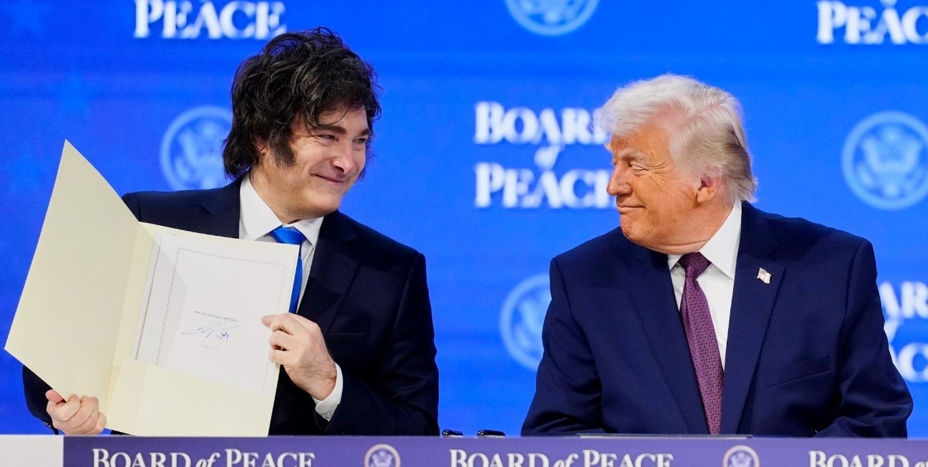 Se realizó la ceremonia de firma del Consejo de Paz de Trump con Milei presente
