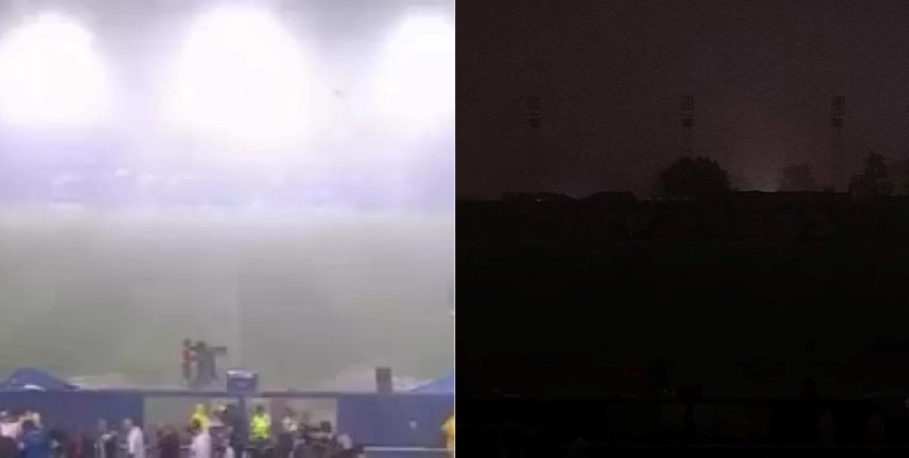 Video: el granizo obligó a suspender momentáneamente Independiente Rivadavia - Atlético Tucumán