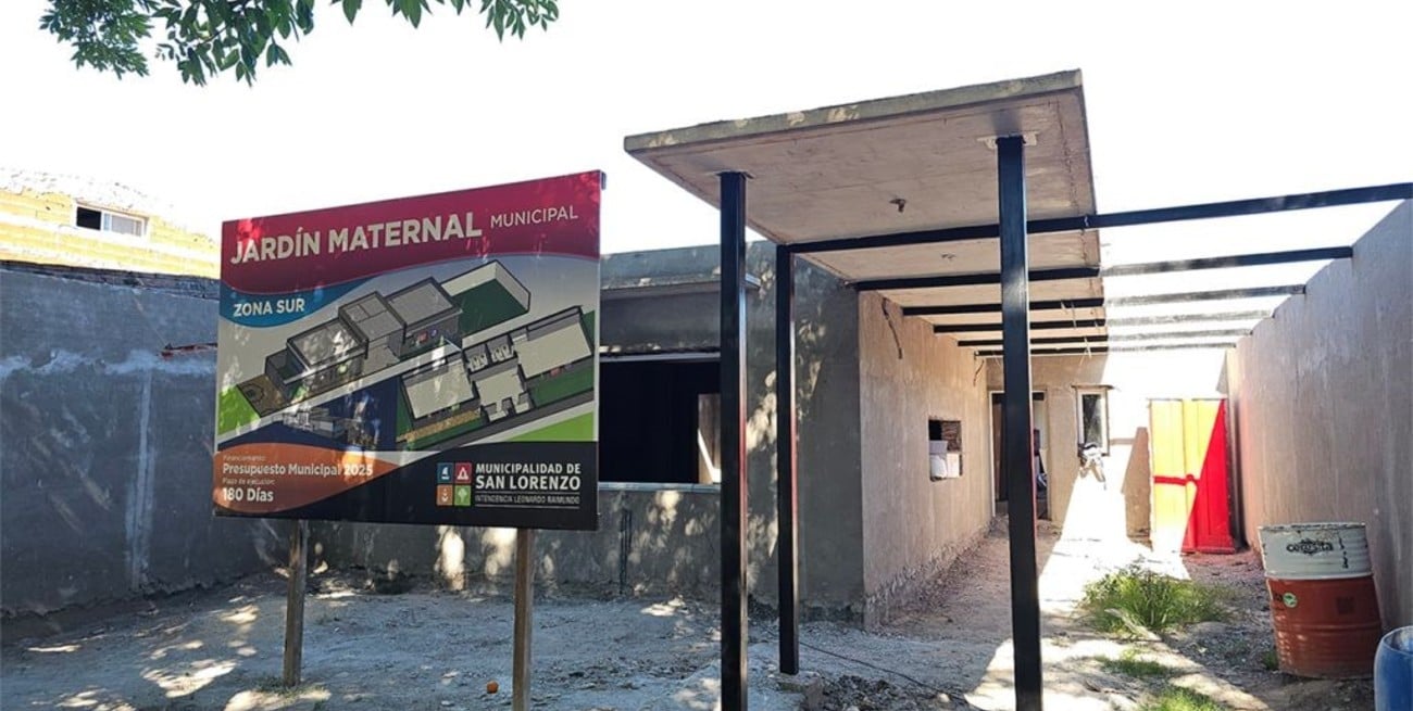 Avanza la obra del jardín maternal de zona sur y San Lorenzo amplía su red educativa
