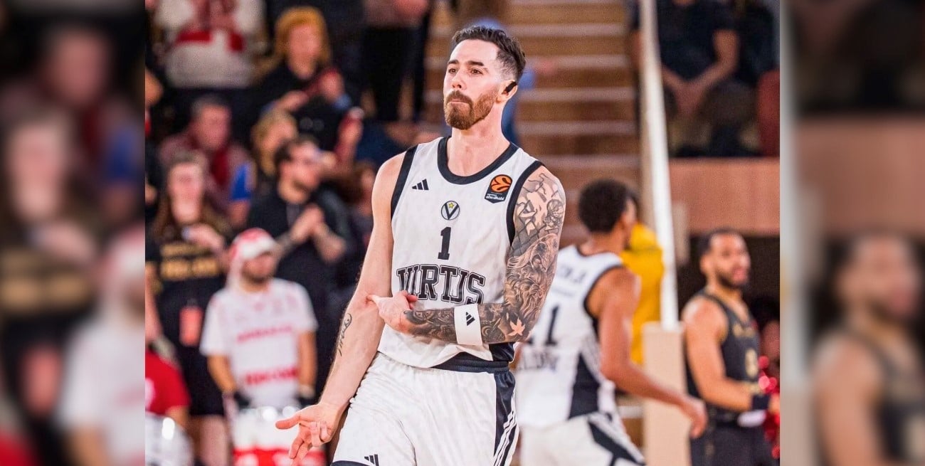 Vildoza clavó el triple del triunfo y Virtus Bologna asaltó Mónaco