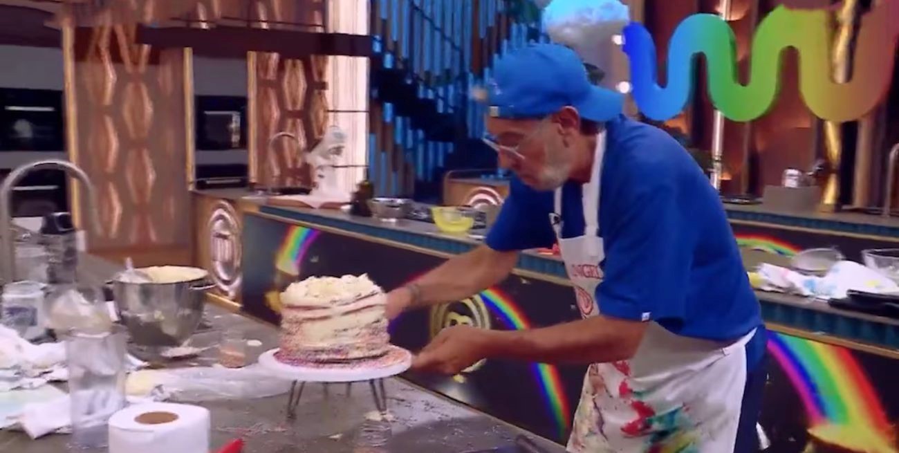 Del “robo” al colapso de su torta arcoíris: el momento de furia que vivió Miguel Ángel Rodríguez en Masterchef