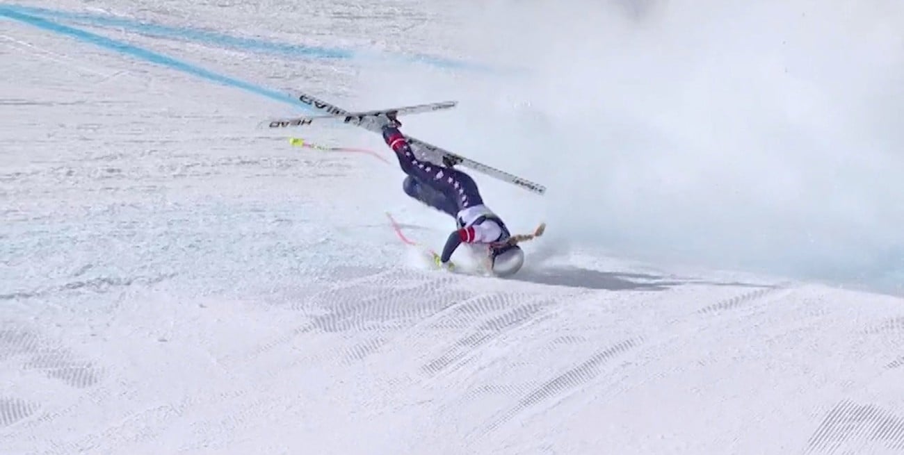 JJ.OO. de invierno 2026: la fuerte caída de una esquiadora estadounidense