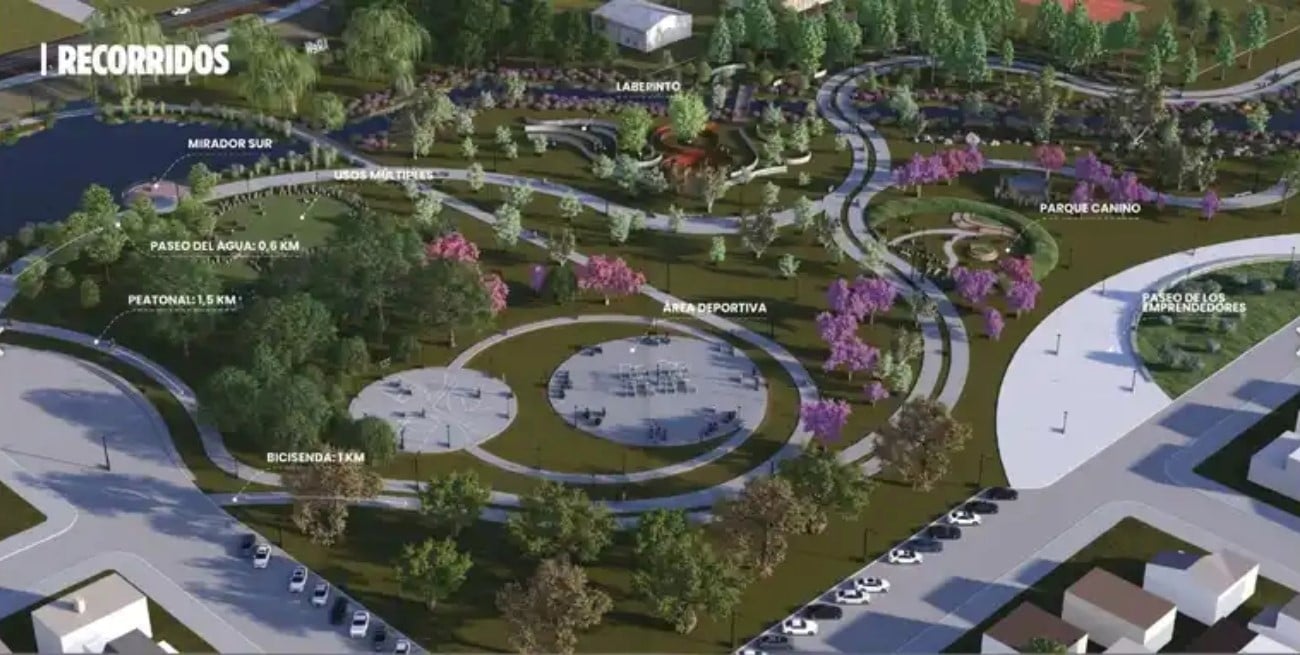 Avanza con inversión provincial la construcción del Área Recreativa Norte histórica en Venado Tuerto