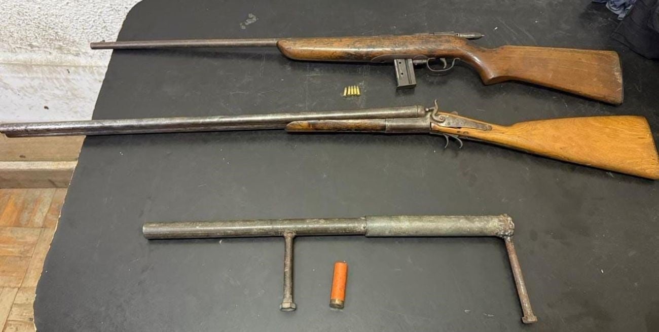 Amenazaba a sus vecinos y tenía una escopeta, una carabina y una “tumbera” en barrio Las Delicias II