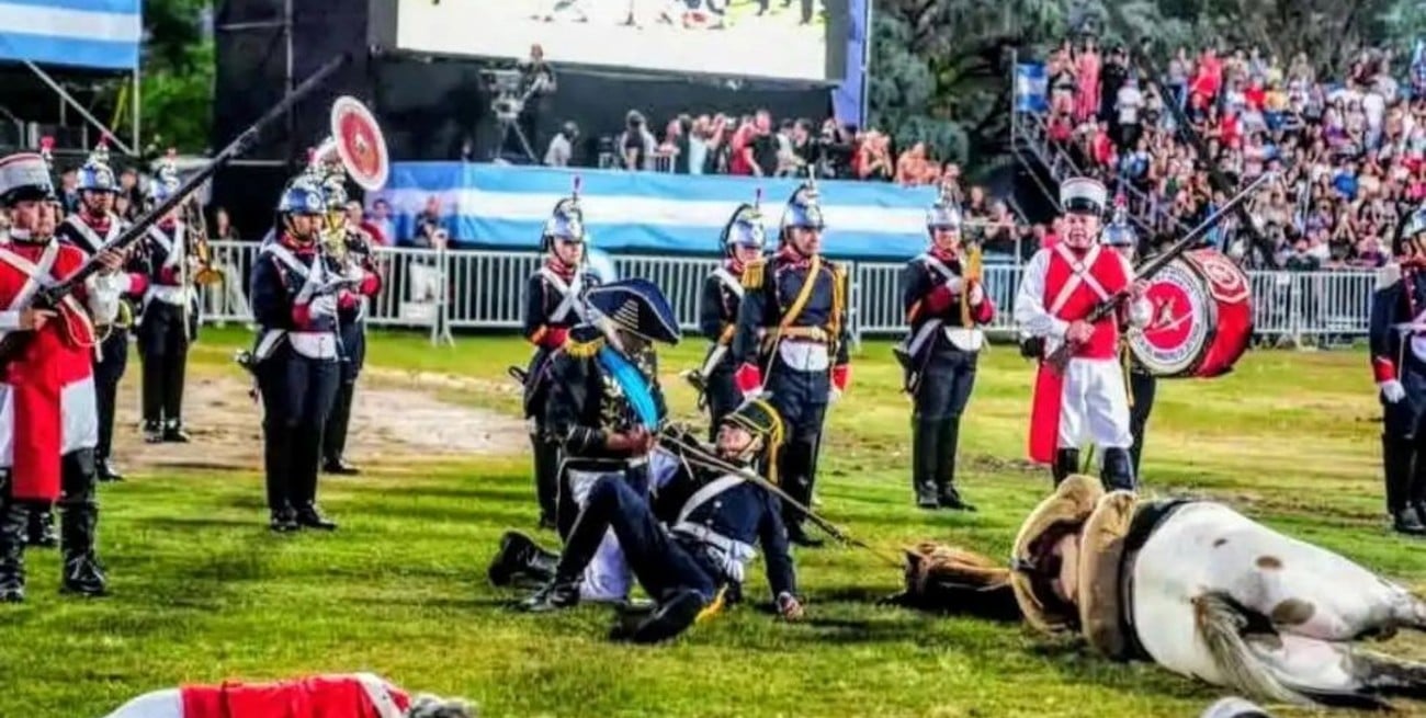 Un venadense dio vida a San Martín en la conmemoración del Combate de San Lorenzo