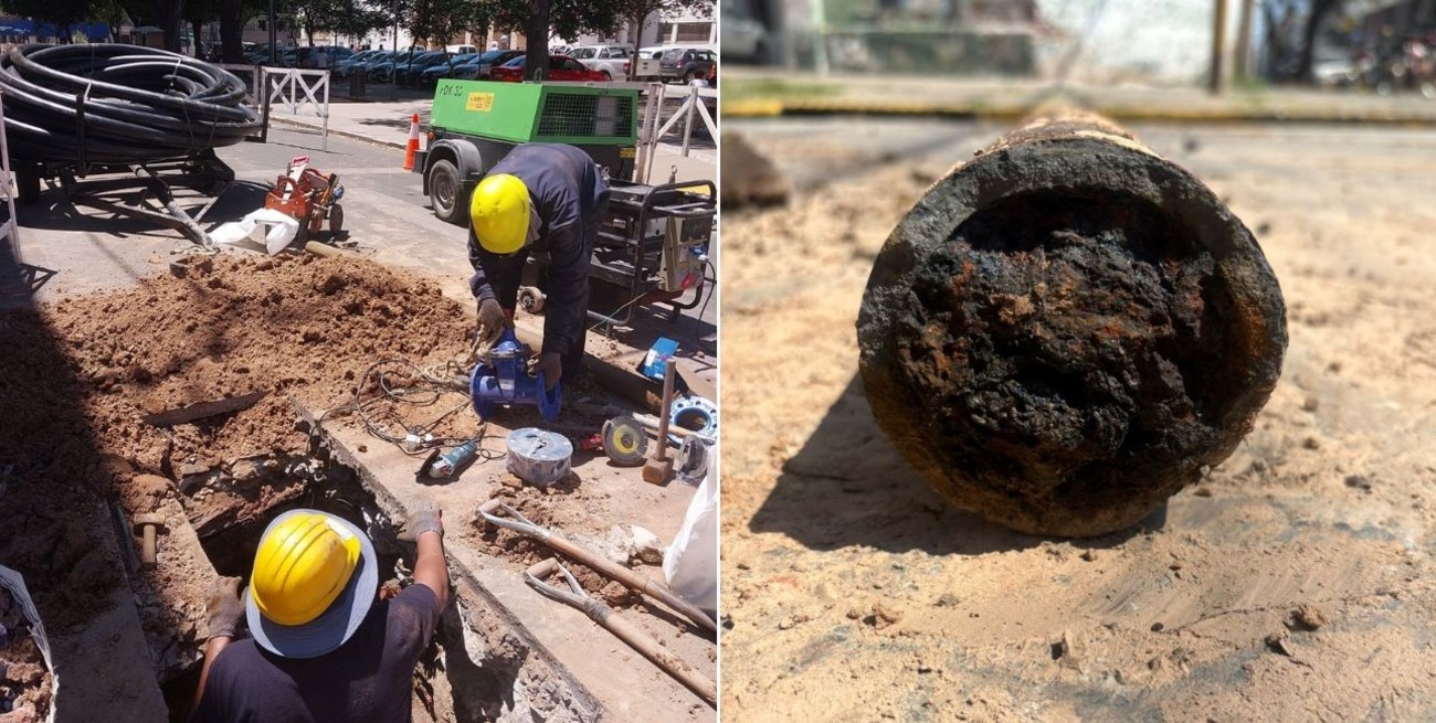 Cómo es el meticuloso sistema de "cracking" que usa ASSA para retirar caños de más de 100 años