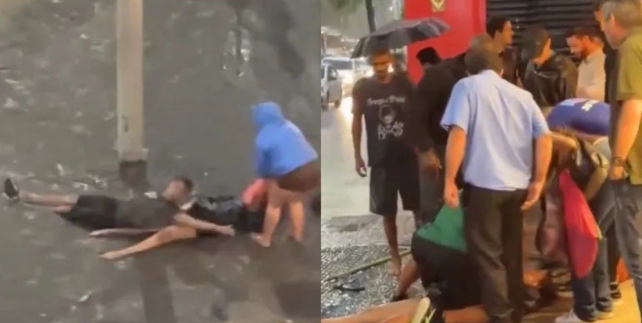 Río de Janeiro: un instructor hizo RCP y salvó a una adolescente electrocutada en una calle inundada