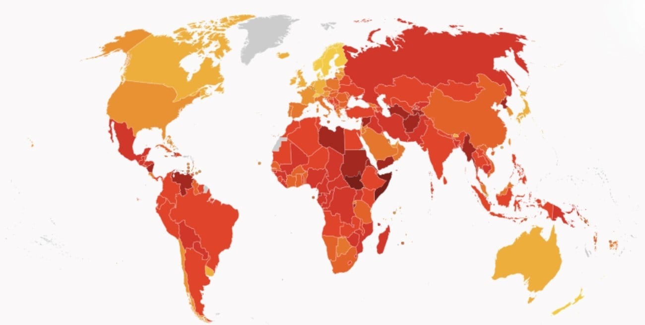 Argentina cayó cinco puestos en el ránking de Percepción de Corrupción
