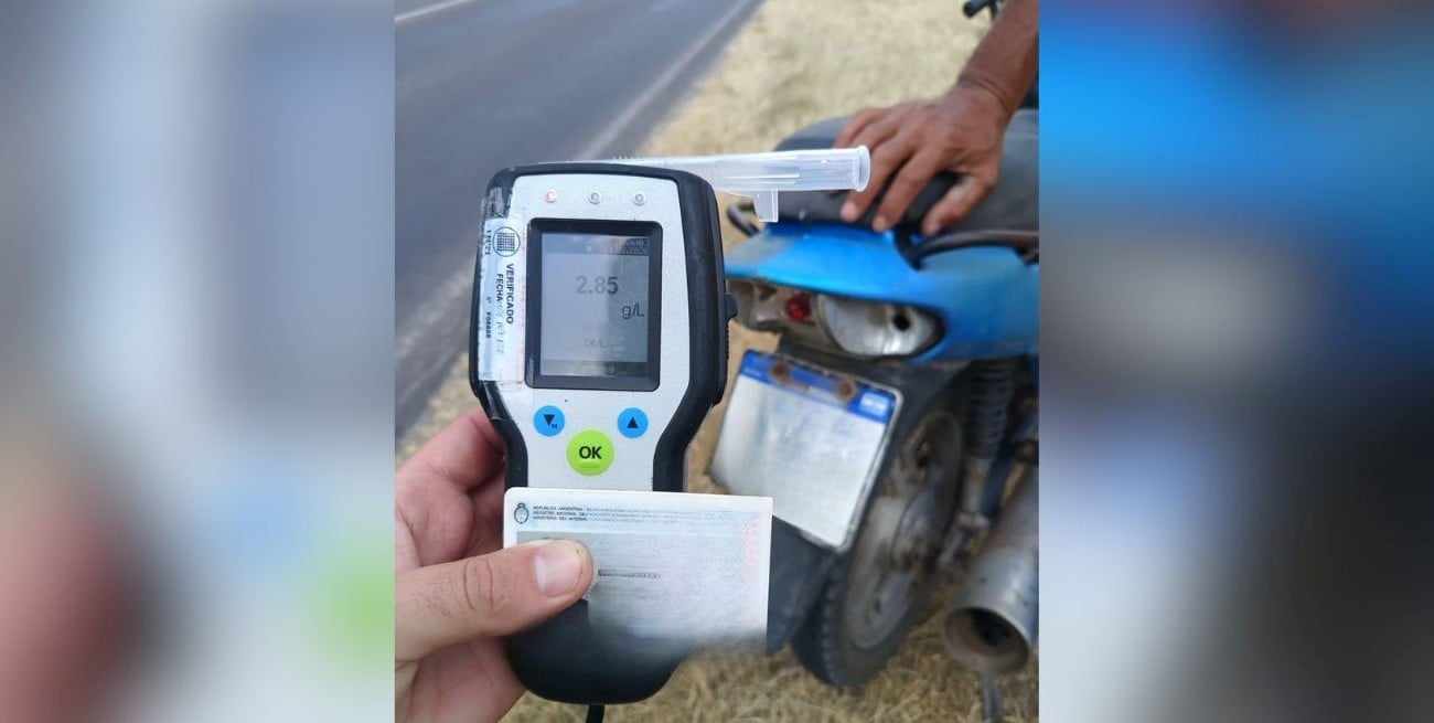 Alcoholemia "elevada" para un conductor en la ruta nacional 11
