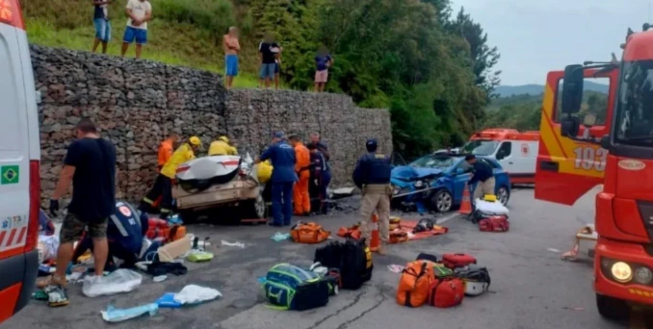 Choque en Brasil dejó a una argentina fallecida y a sus dos hijas graves