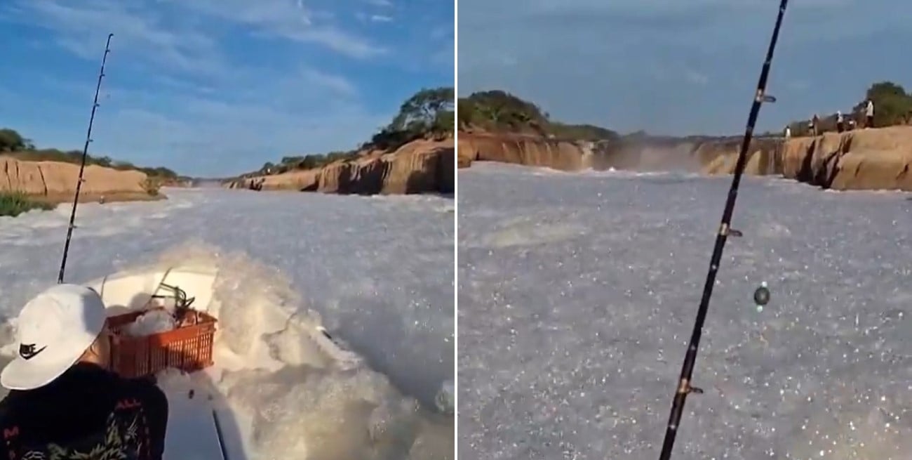 Una extraña espuma cubrió el arroyo Colastiné a la altura de Coronda