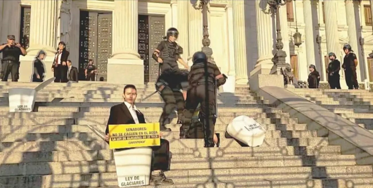 Incidentes en el Congreso por la reforma de la ley de glaciares: 12 detenidos