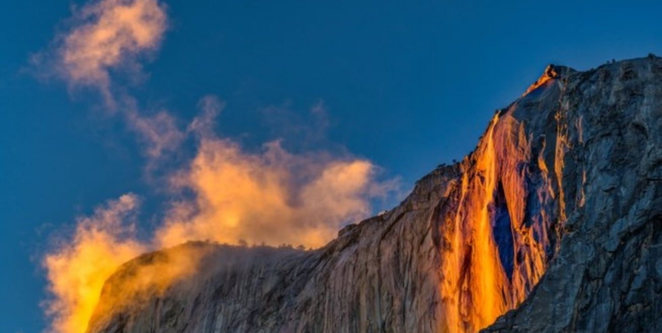 Estados Unidos: la ola de frío desafió a los observadores de la “Cascada de fuego”