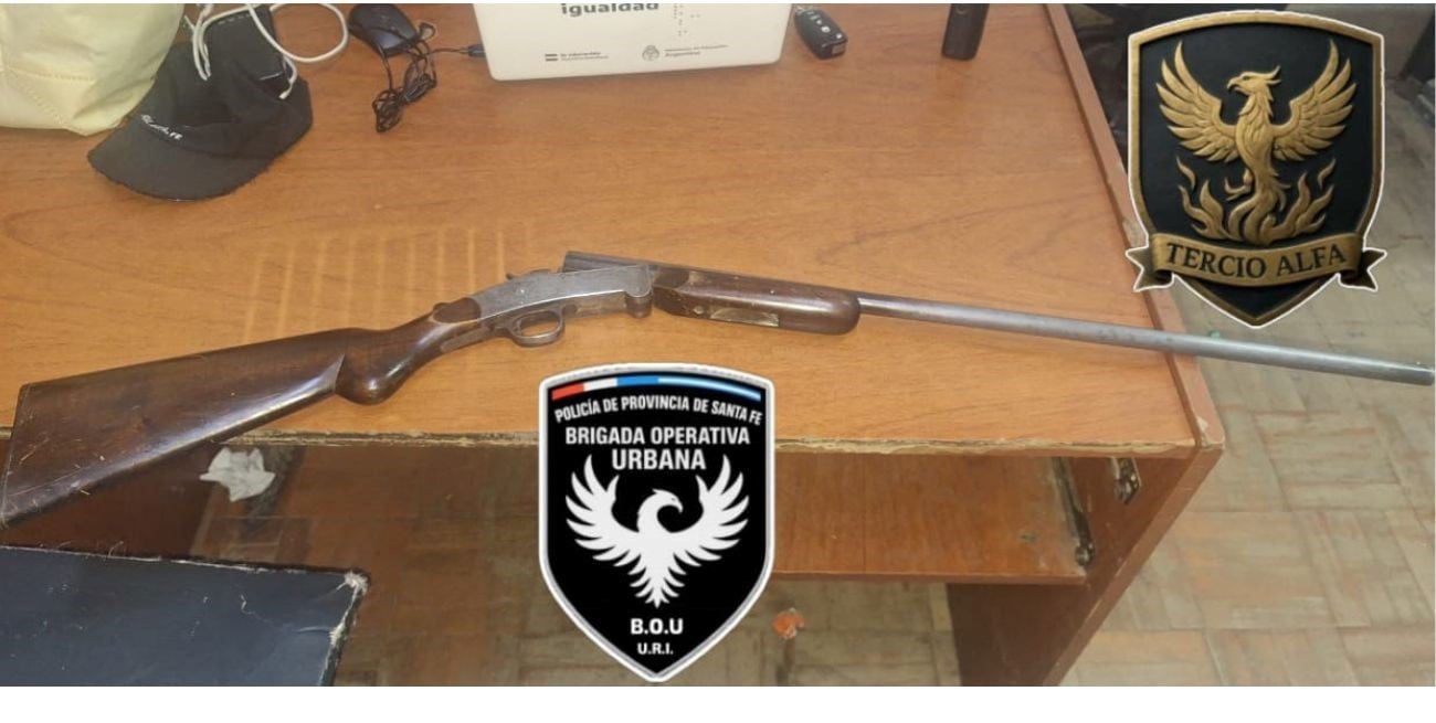 Secuestraron un revólver, una escopeta, una cuchilla y un handy