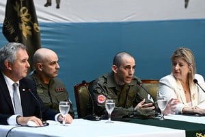 En Centinela, Nahuel Gallo dio su primera conferencia tras ser repatriado: denunció torturas psicológicas en El Rodeo I y pidió por los detenidos. Foto: REUTERS / Pedro Lazaro Fernandez.