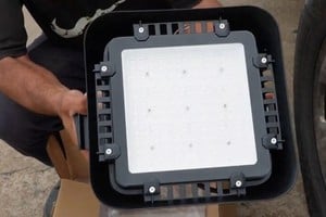 La nueva luminaria LED. Crédito: Municipalidad de Santa Fe