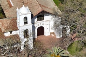 La fachada del convento vista desde el drone de El Litoral. Crédito: Fernando Nicola
