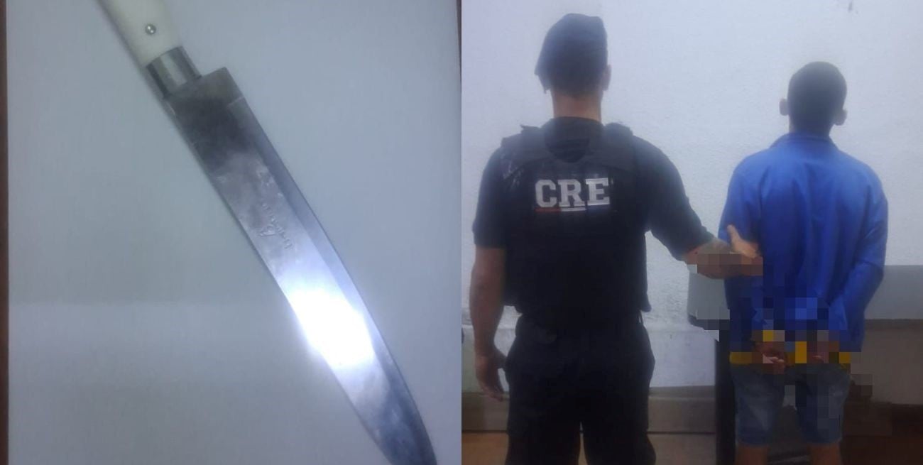 Ciudad de Santa Fe: amenazó a su madre con un cuchillo y terminó en prisión