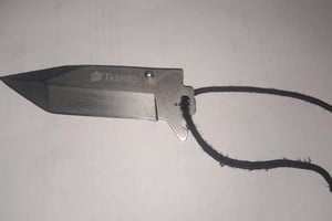 El arma blanca secuestrada por el Comando Radioeléctrico. Foto: El Litoral