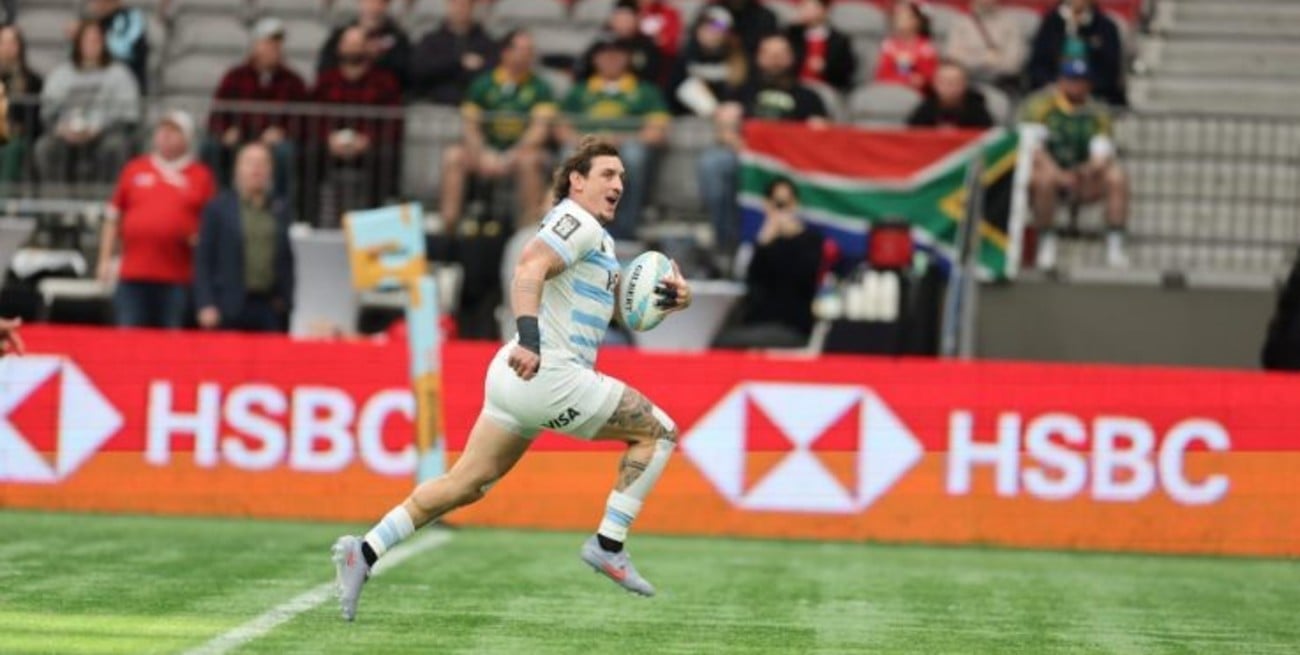 Argentina derrotó a Francia y cerró el Rugby Seven Series en el quinto puesto