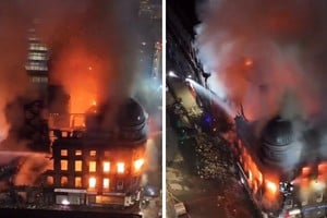 El siniestro comenzó  en un local comercial ubicado en Union Street.