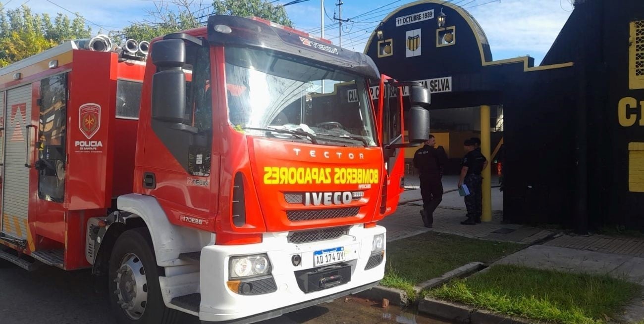 Incendio en una oficina del club Villa María Selva