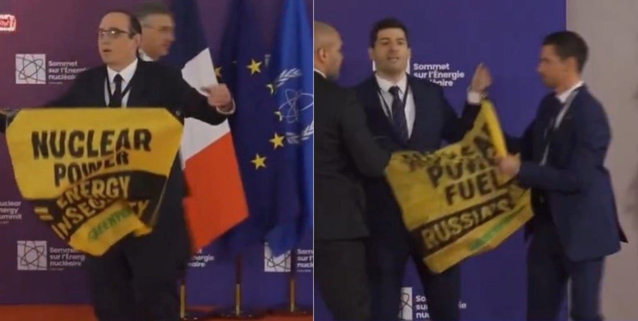 Activistas cuestionaron la energía nuclear durante una cumbre internacional en Francia