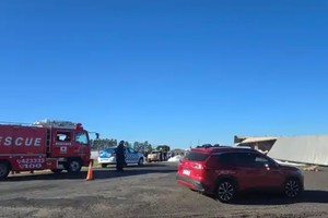 El tránsito quedó interrumpido. Foto: El Litoral.