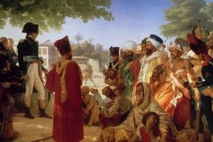 Fragmento de "Napoleón Bonaparte perdonando a los rebeldes en El Cairo, 23 de octubre de 1798". Foto: Palacio de Versalles