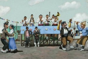 "Vaca… yendo la gente al baile", publicada en 1941. Foto: Museo Zorrilla Uruguay