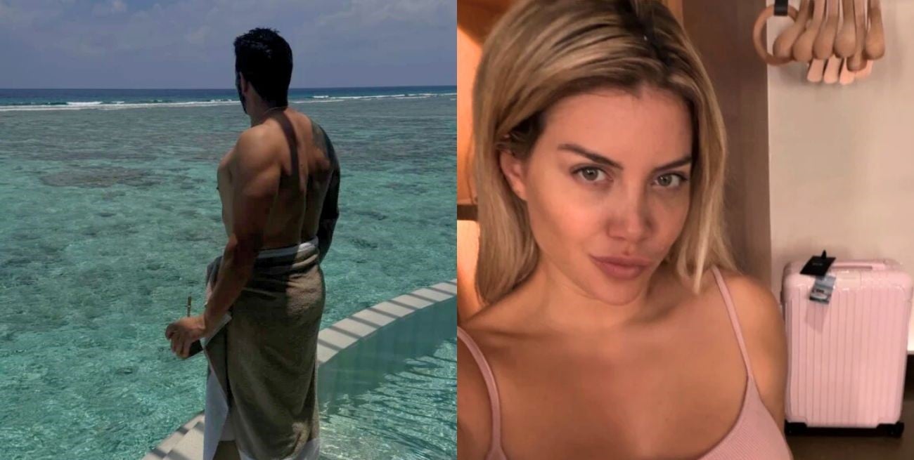 Wanda Nara y Martín Migueles: amor, lujo y relax total en las playas de Maldivas