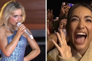 María Becerra fue protagonista del show de Sabrina Carpenter.