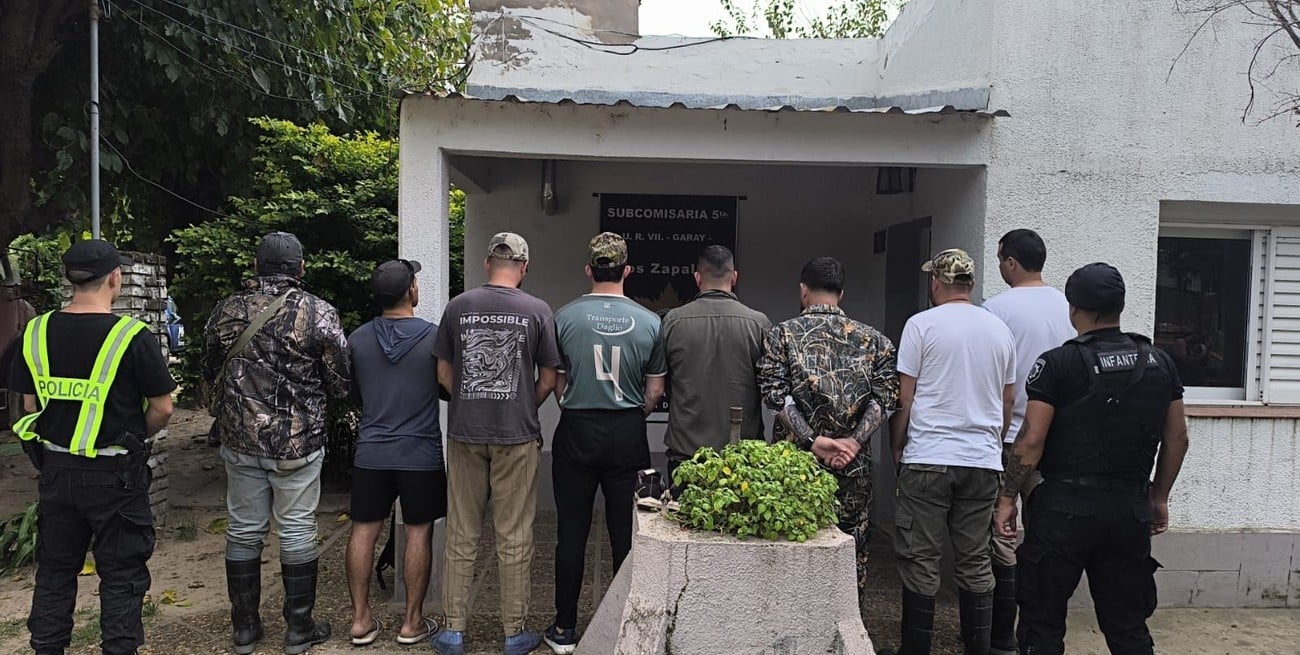 Ocho aprehendidos por caza ilegal en islas del departamento Garay