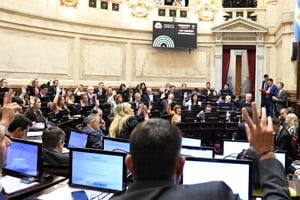 Sin Villarruel al frente de la sesión, la oposición aprobó en el Senado una resolución por los 50 años de la última dictadura militar, pese a la abstención de La Libertad Avanza. Foto: HCSN.