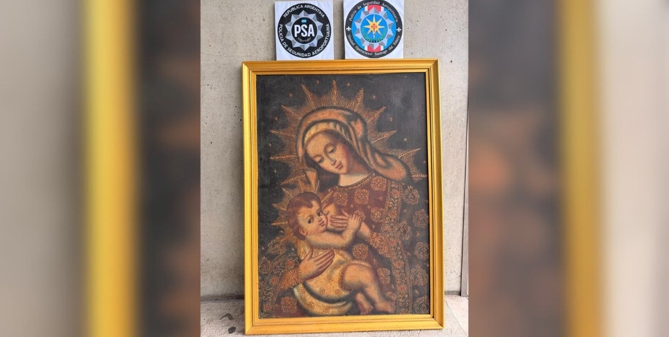 La PSA interceptó una pintura antigua de gran valor histórico que viajaba hacia Buenos Aires