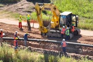 Los trabajos conectarán Monte Vera con Santa Fe y llevará gas a 20.000 hogares. Crédito: Fernando Nicola.