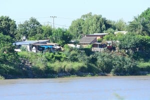 Las viviendas del lugar. Flavio Raina.